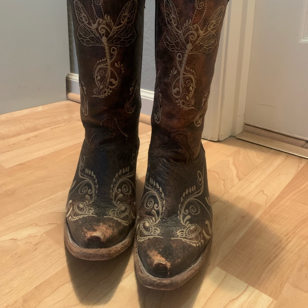 Brown Cowgirl Boots Size 8.5